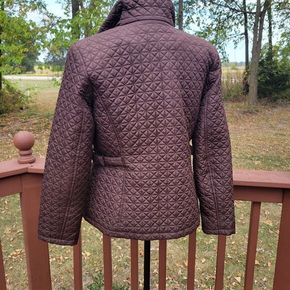 FS Limited Women's Brown Solid Long Sleeve Full Zip Quilted Jacket Size Medium - Picture 7 of 14